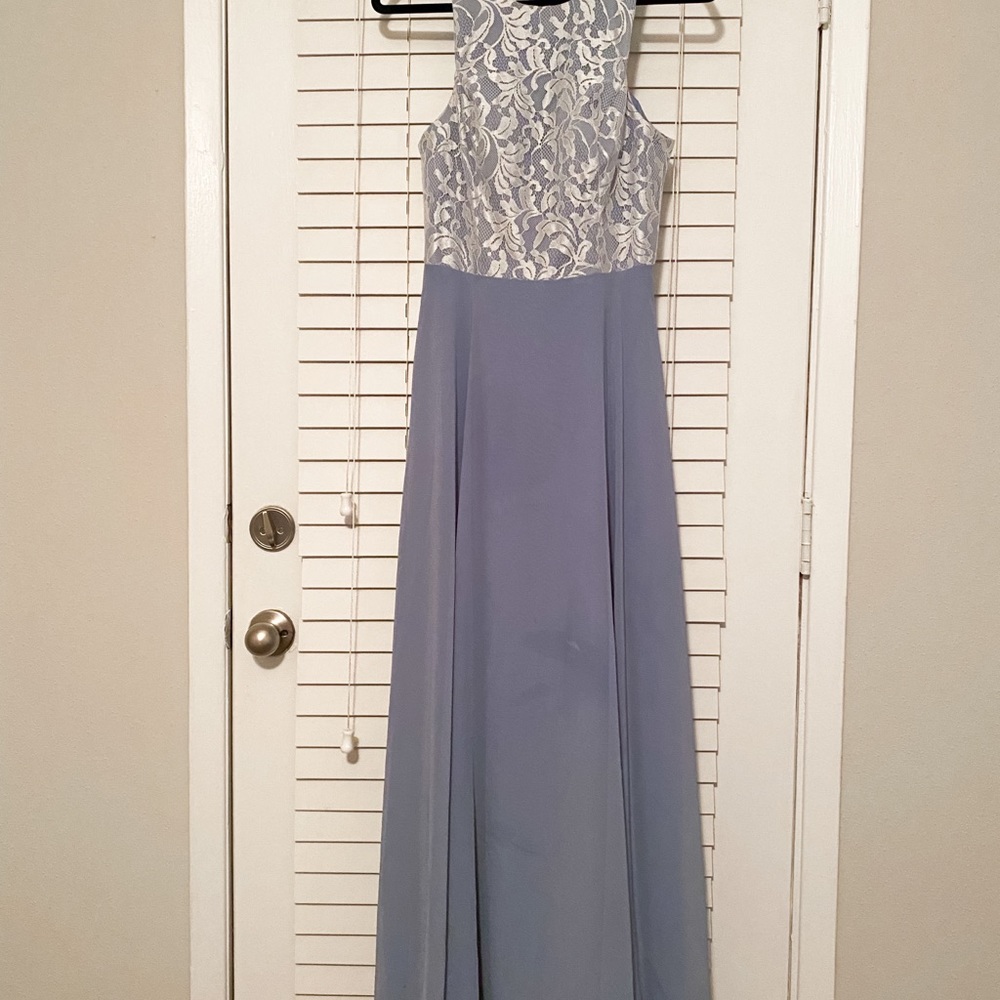 Azazie Dusty Blue Bridesmaid Dress - Picture 2 of 5